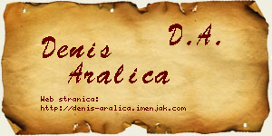 Denis Aralica vizit kartica